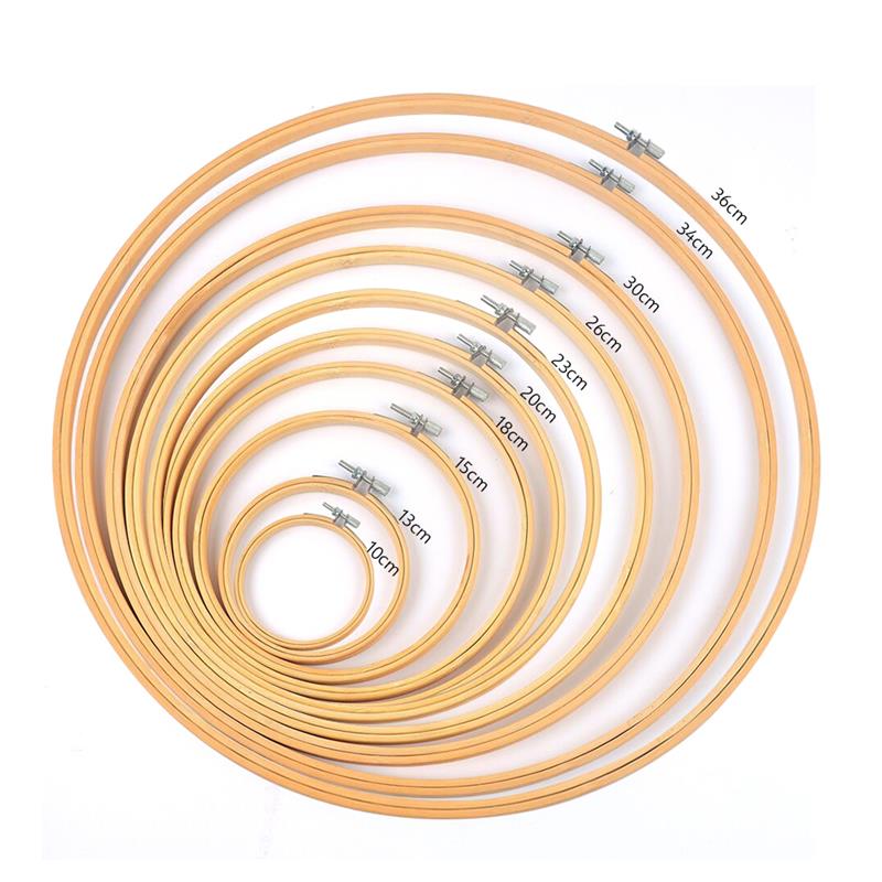 Embroidery Ring Sizes - 10-30CM Bamboo Frame Embroidery Hoop Ring