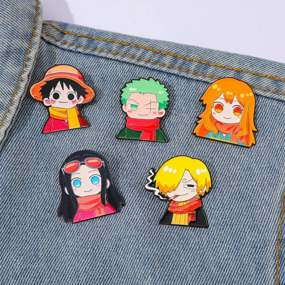Embroidery Reddit - 5 Pcs Cute Anime Cartoon Brooch