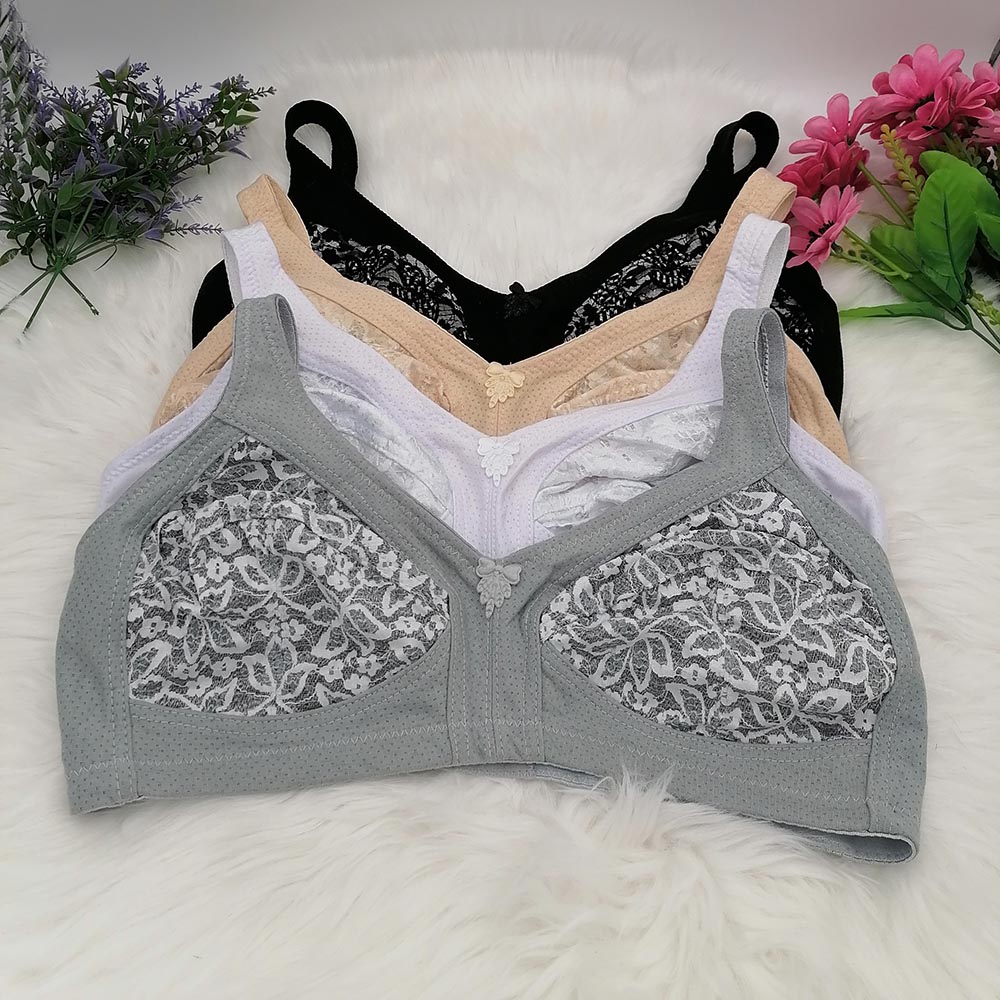 Women's Bra Large Cup C D E F  - Embroidery Underwear recension och pris