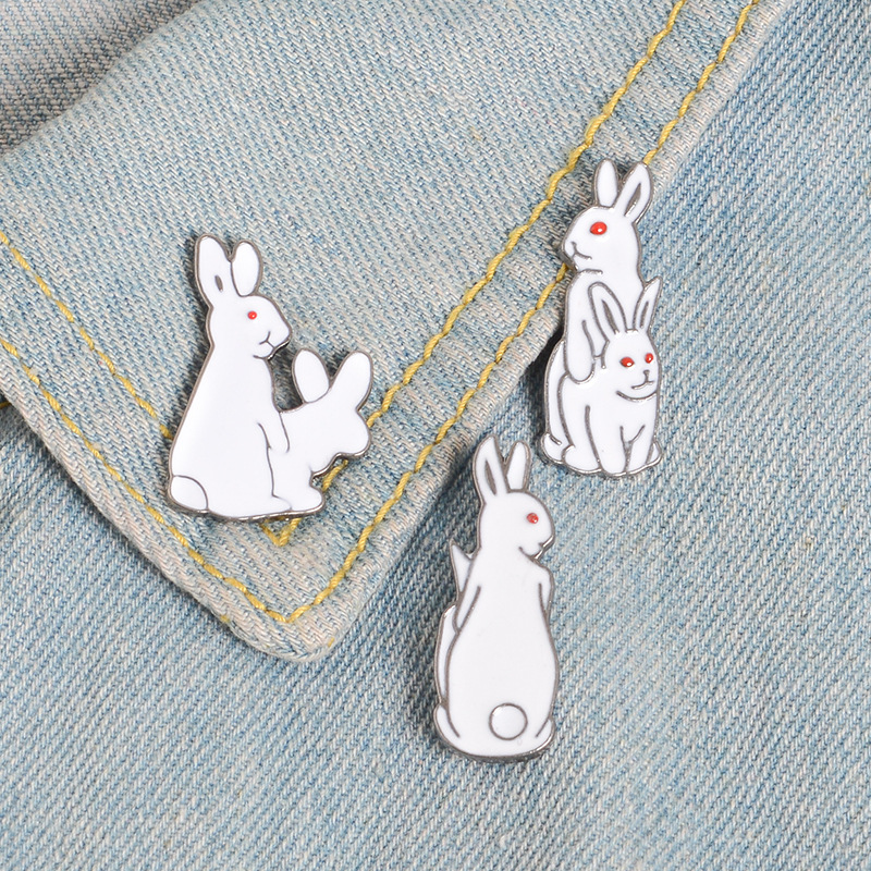 Brooch Pins Cartoon Animals Bu - Embroidery Rabbit recension och pris