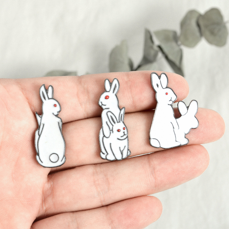 Brooch Pins Cartoon Animals Bu - Embroidery Rabbit recension och pris