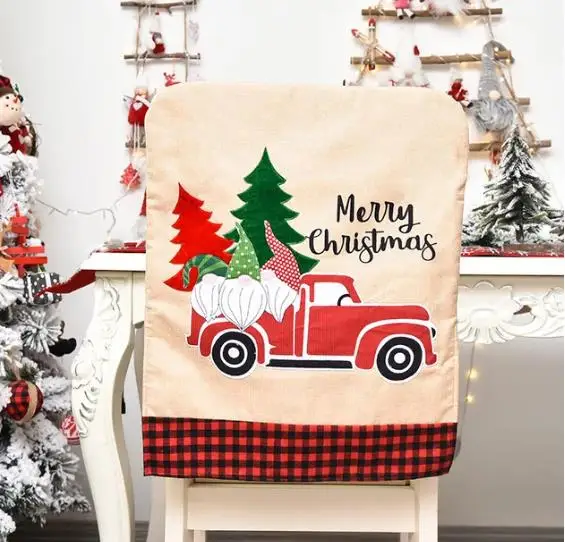 4/6/8pcs Christmas Chair Cover - Embroidery Xmas Decorations recension och pris