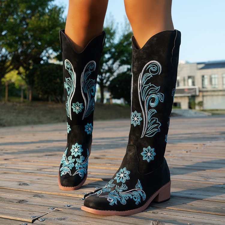 Retro Women Boot Fashion Women - Embroidery Ideas recension och pris