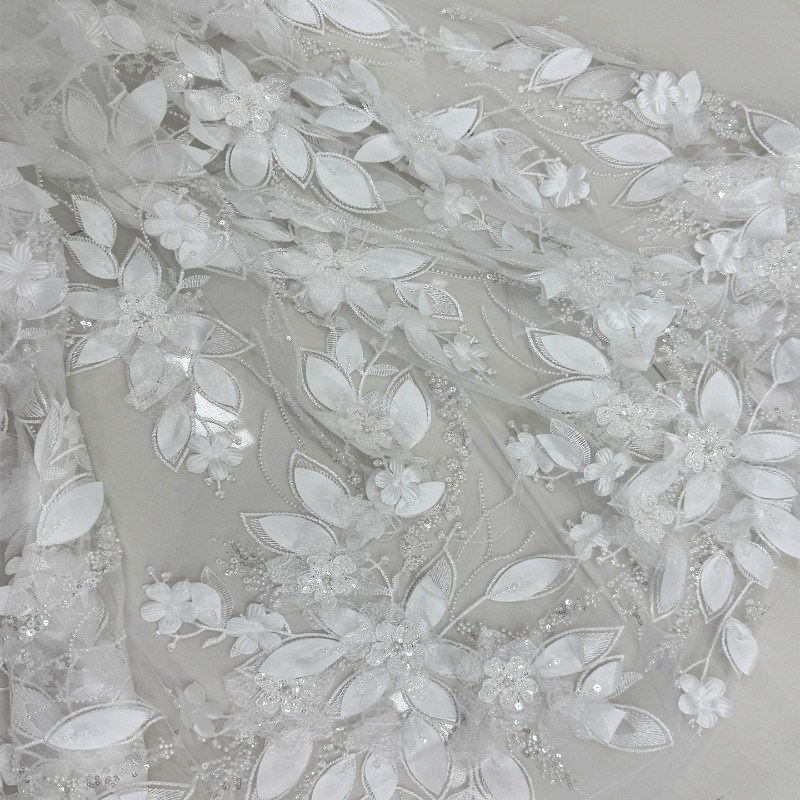 Heavy Beaded 3D Flower Lace Fa - Embroidery Net Dress recension och pris
