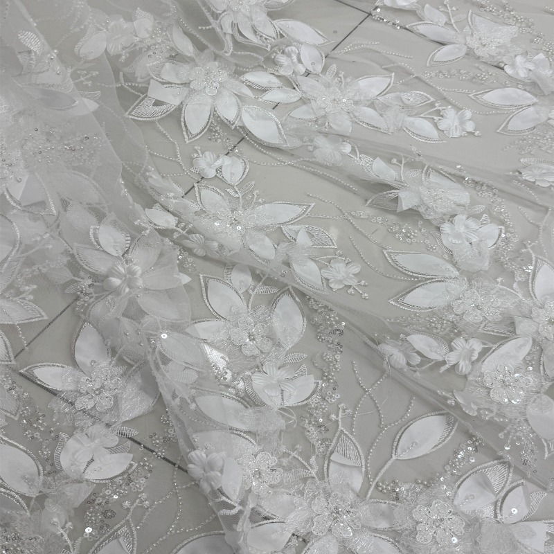 Heavy Beaded 3D Flower Lace Fa - Embroidery Net Dress recension och pris