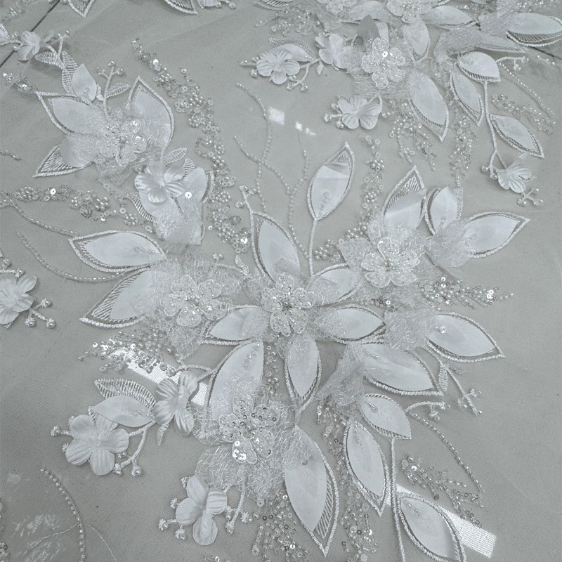 Heavy Beaded 3D Flower Lace Fa - Embroidery Net Dress recension och pris