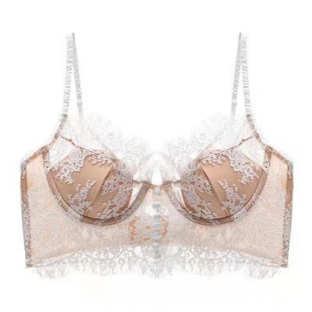 Flower Embroidery Lace Wireles - Embroidery Underwear recension och pris
