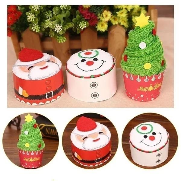 Christmas Towels 30*30cm Cute  - Embroidery Xmas Decorations recension och pris