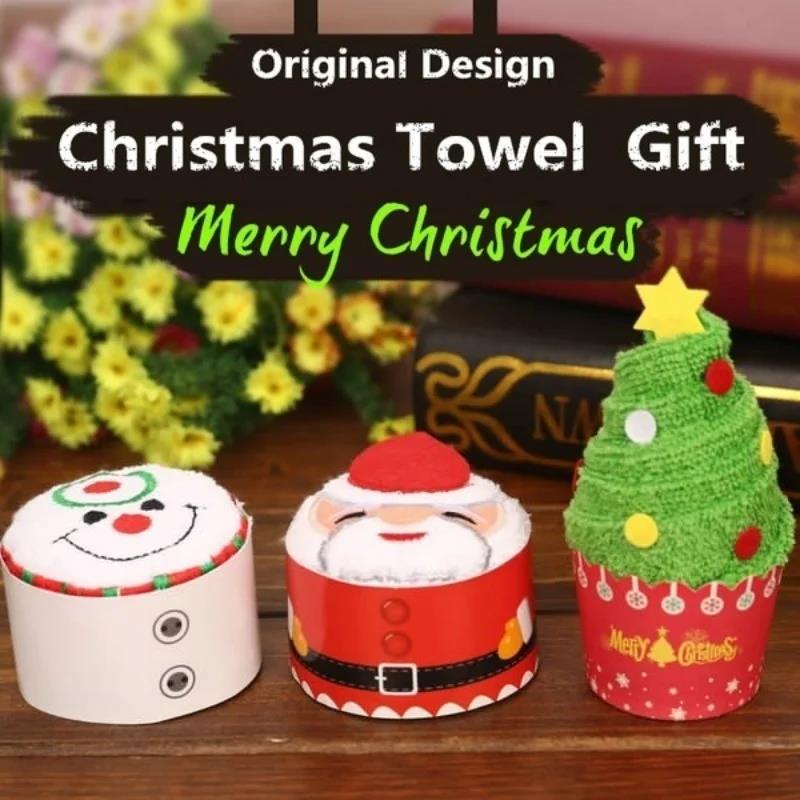 Christmas Towels 30*30cm Cute  - Embroidery Xmas Decorations recension och pris