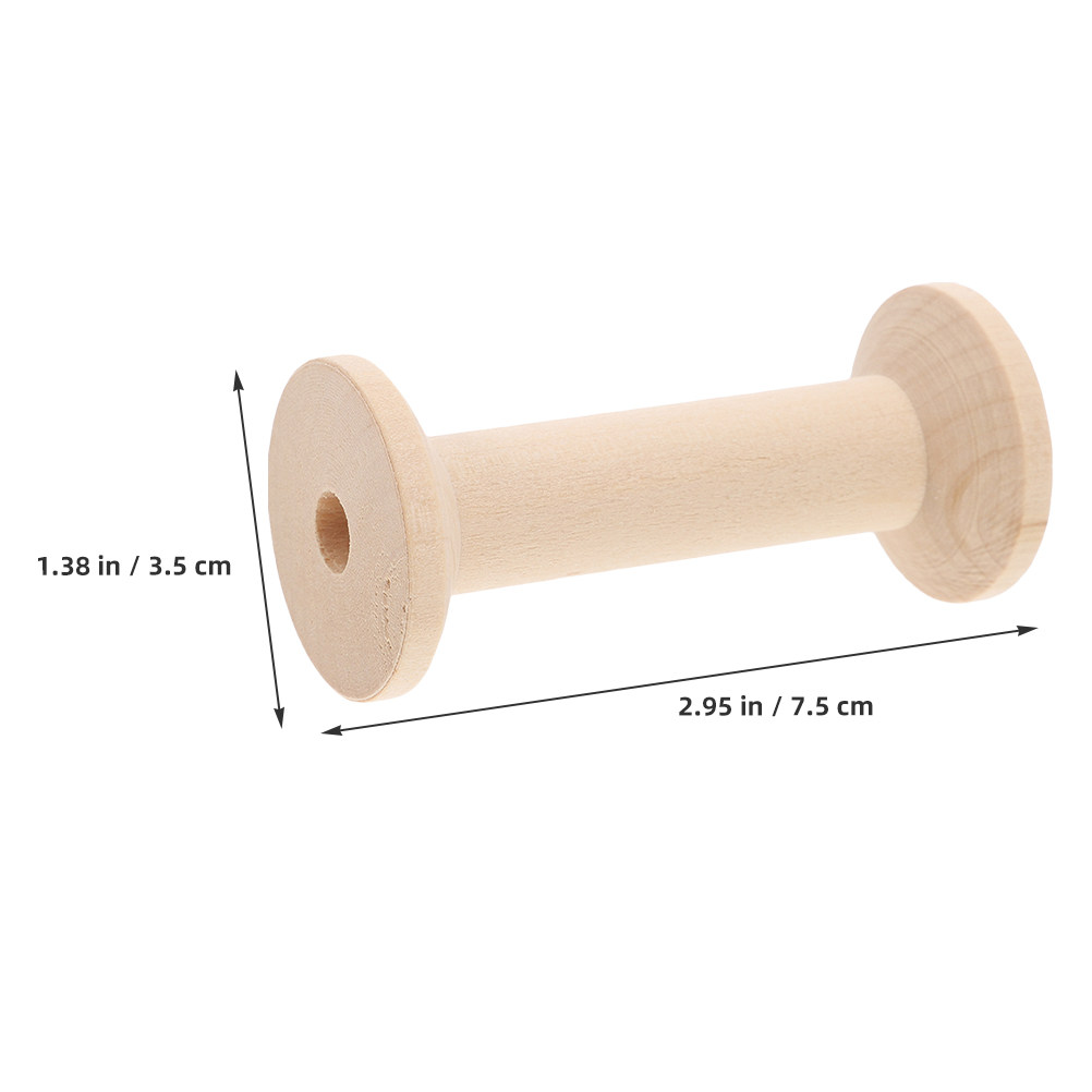 4Pcs Wooden Thread Spools Set  - Embroidery Ribbon recension och pris
