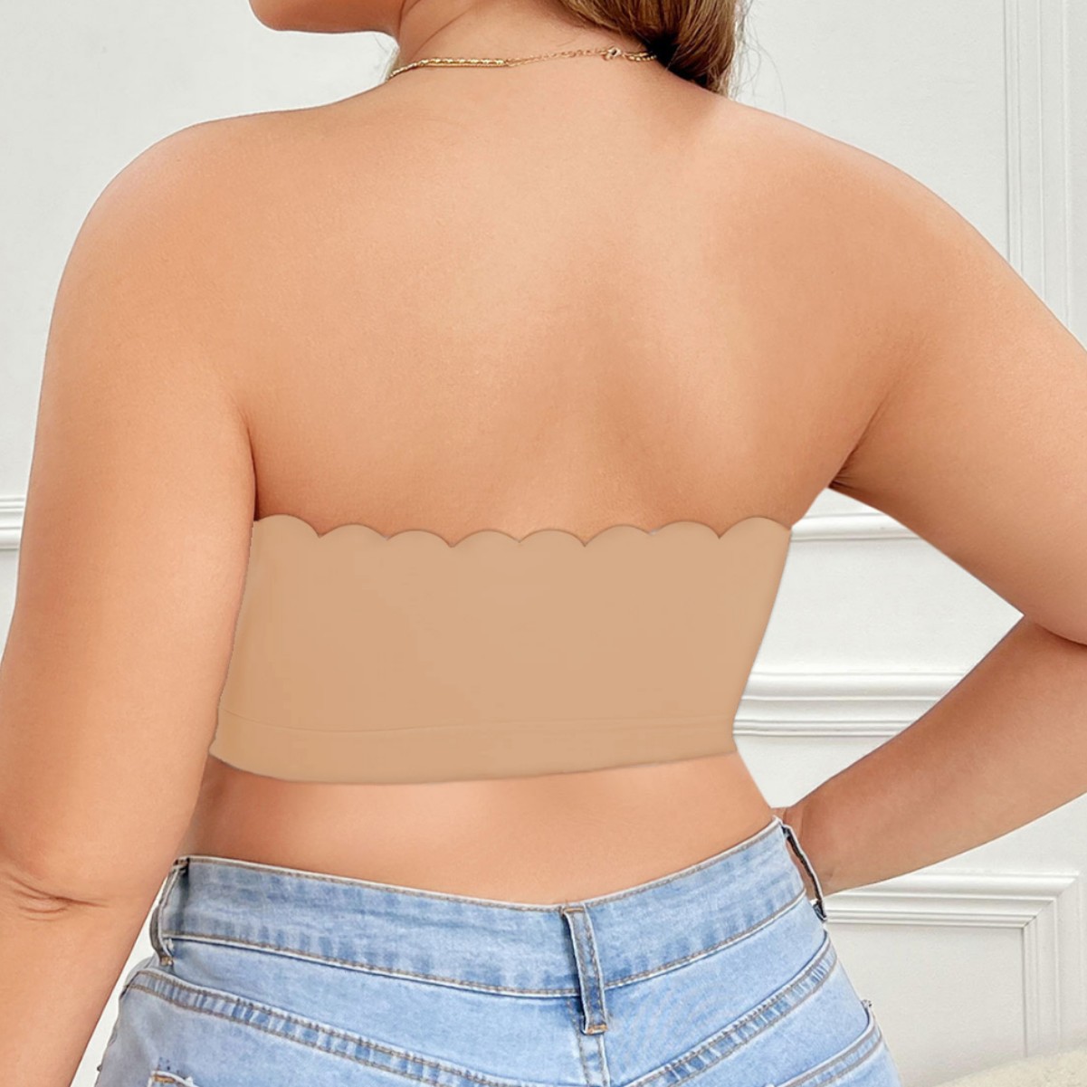 Solid color simple strapless s - Embroidery Ring Sizes recension och pris