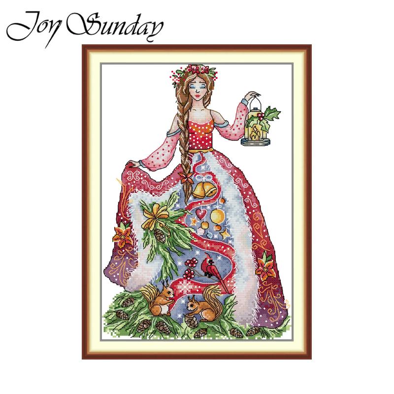 Joy Sunday Printed Cross Stitc - Embroidery Xmas Decorations recension och pris