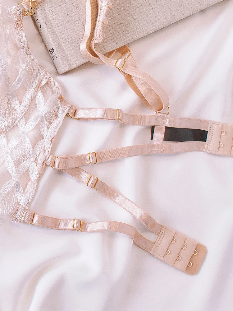Embroidered Bralette Mesh Sexy - Embroidery Ring Sizes recension och pris