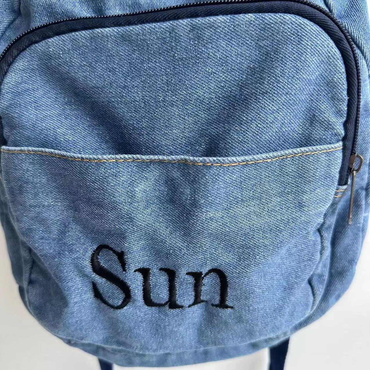 Denim Backpack Girls' New Stud - Embroidery Names recension och pris
