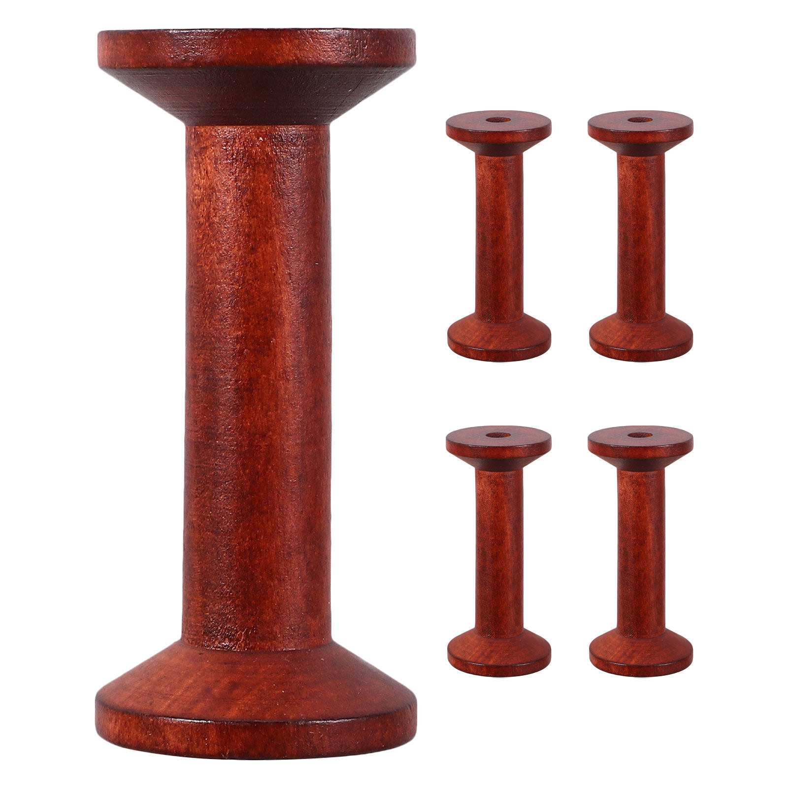5Pcs Wooden Spools Crafts Wood - Embroidery Ribbon recension och pris
