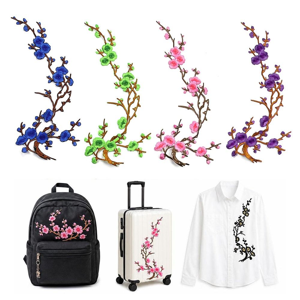 DIY Cherry Blossom Iron On Pat - Embroidery Patches recension och pris