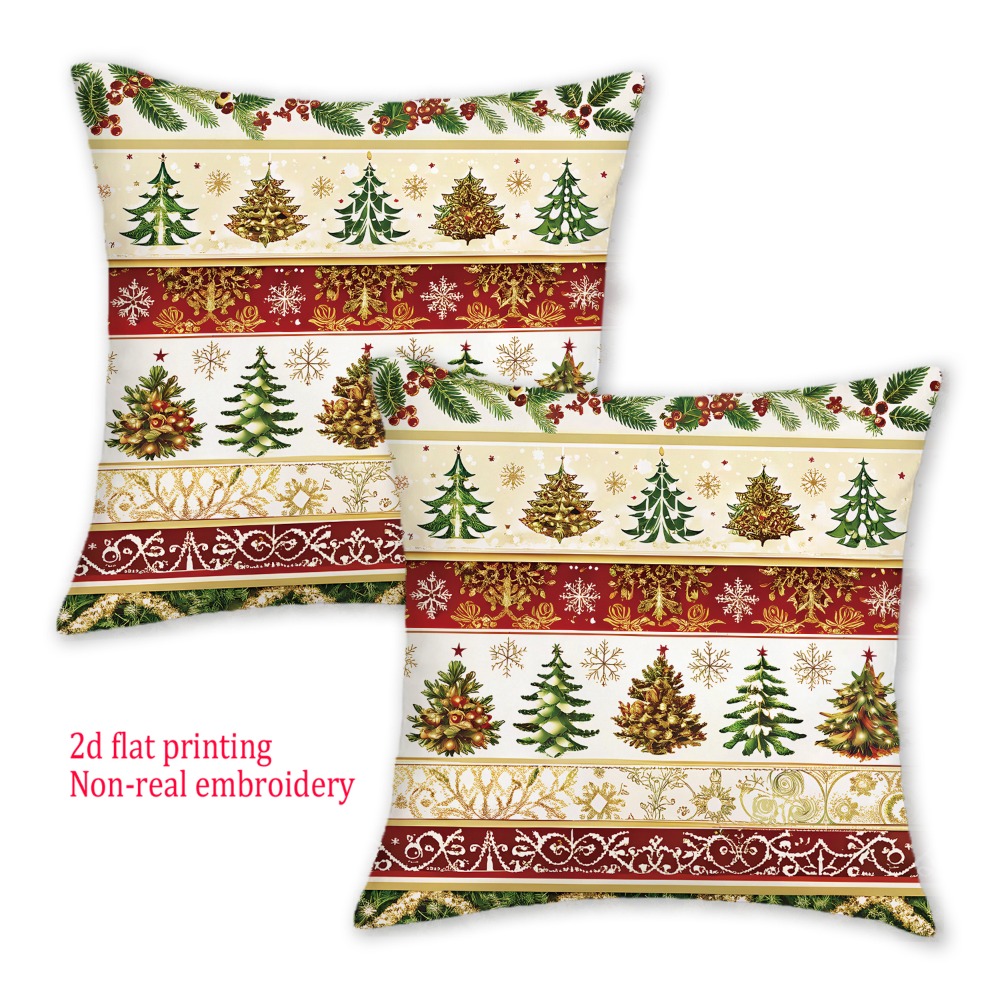 2pcs, 2D Flat Merry Christmas  - Embroidery Xmas Decorations recension och pris