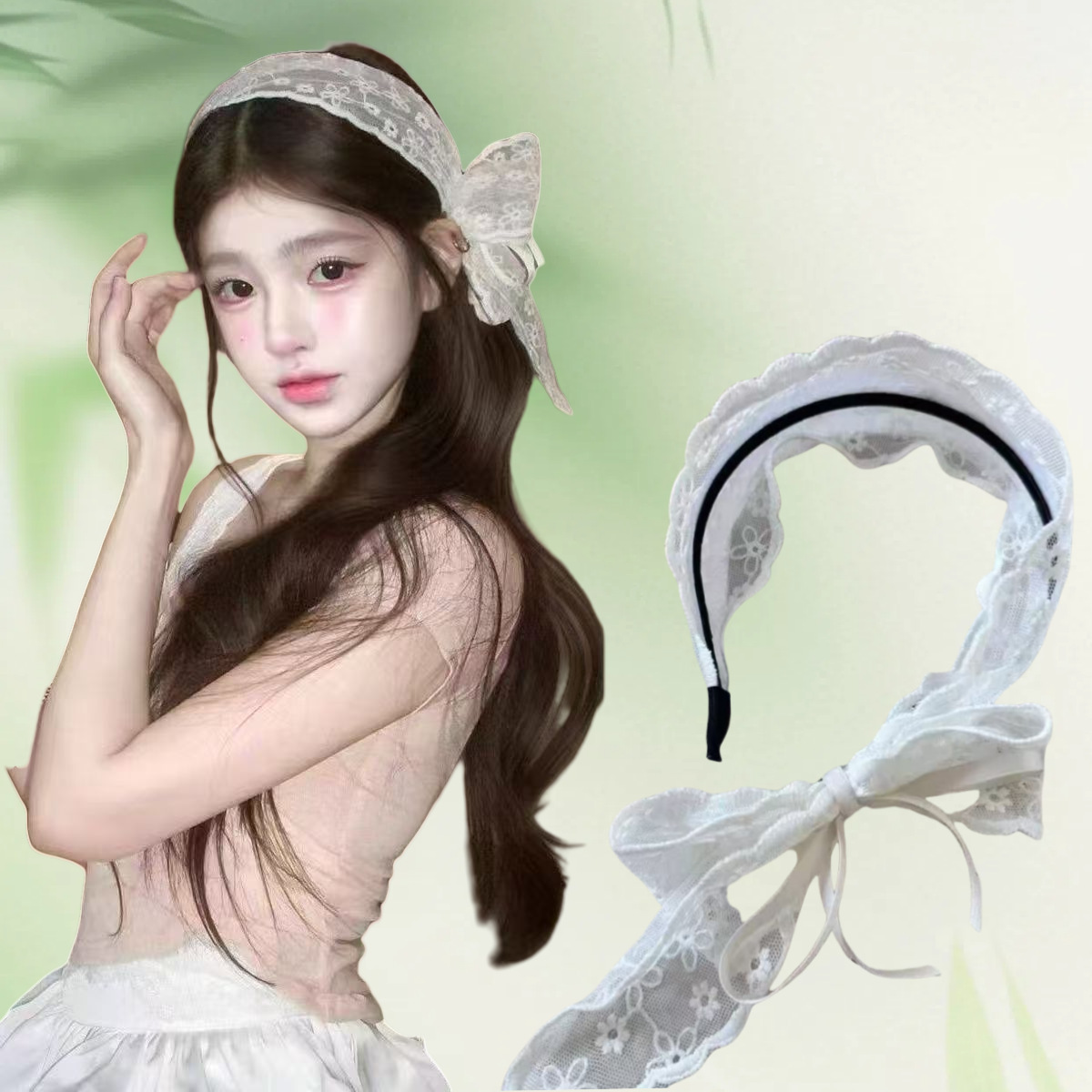 New Vintage Pastoral Lace Hair - Embroidery Ribbon recension och pris