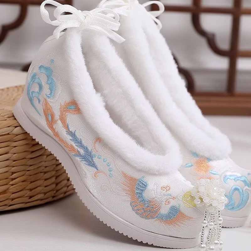 Winter Hanfu Shoes Women Chine - Embroidery Red recension och pris