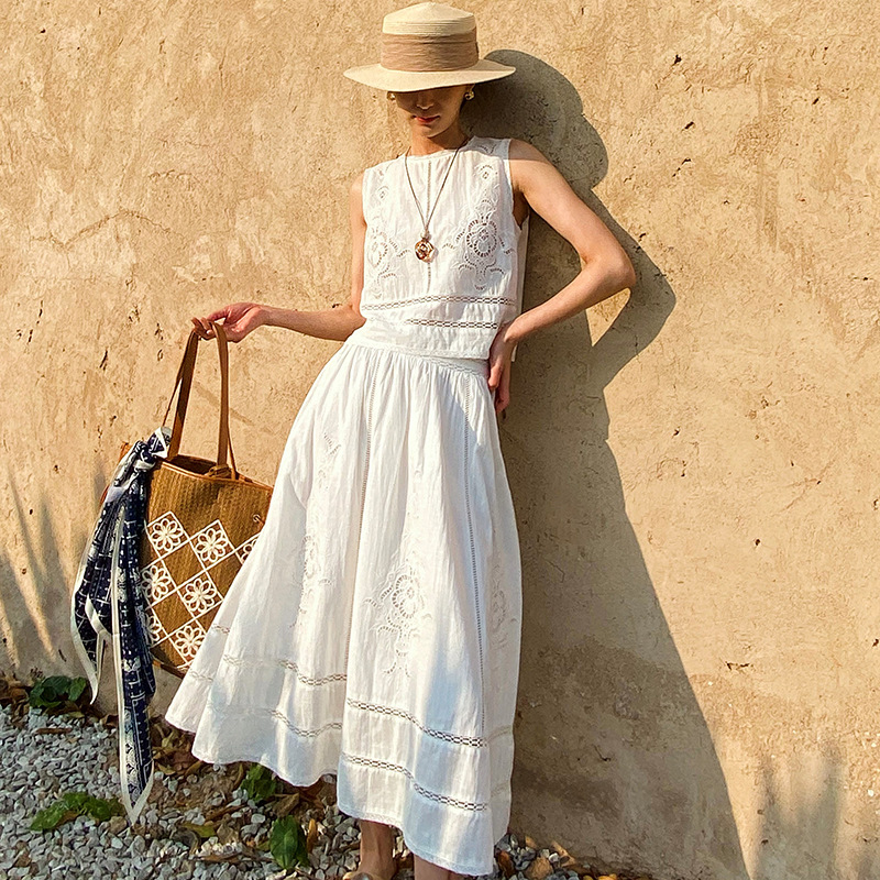 French Designer Boho White Cot - Embroidery Eyelet recension och pris