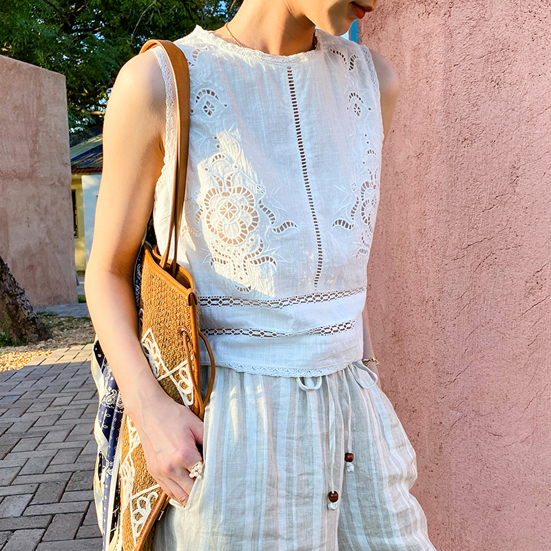 French Designer Boho White Cot - Embroidery Eyelet recension och pris