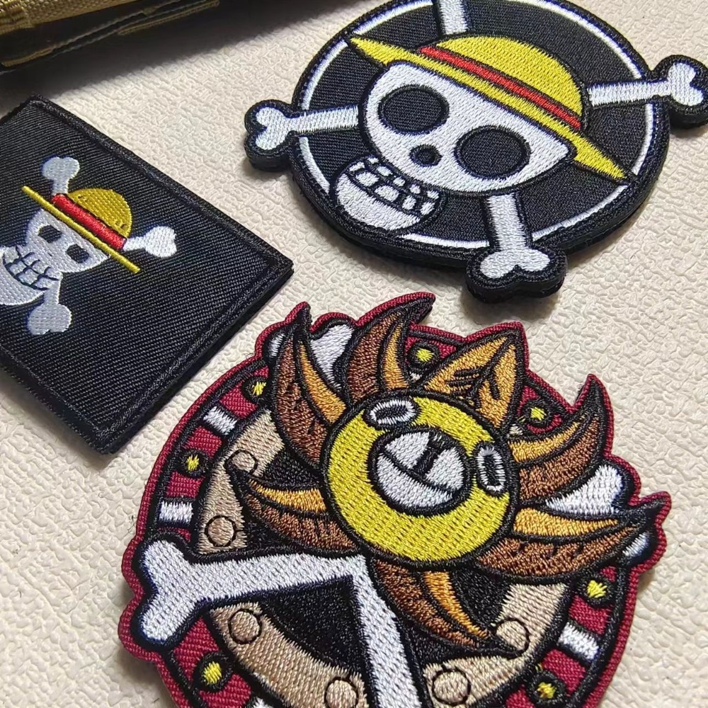 One Piece Cartoon sleeve patch - Embroidery Patches recension och pris
