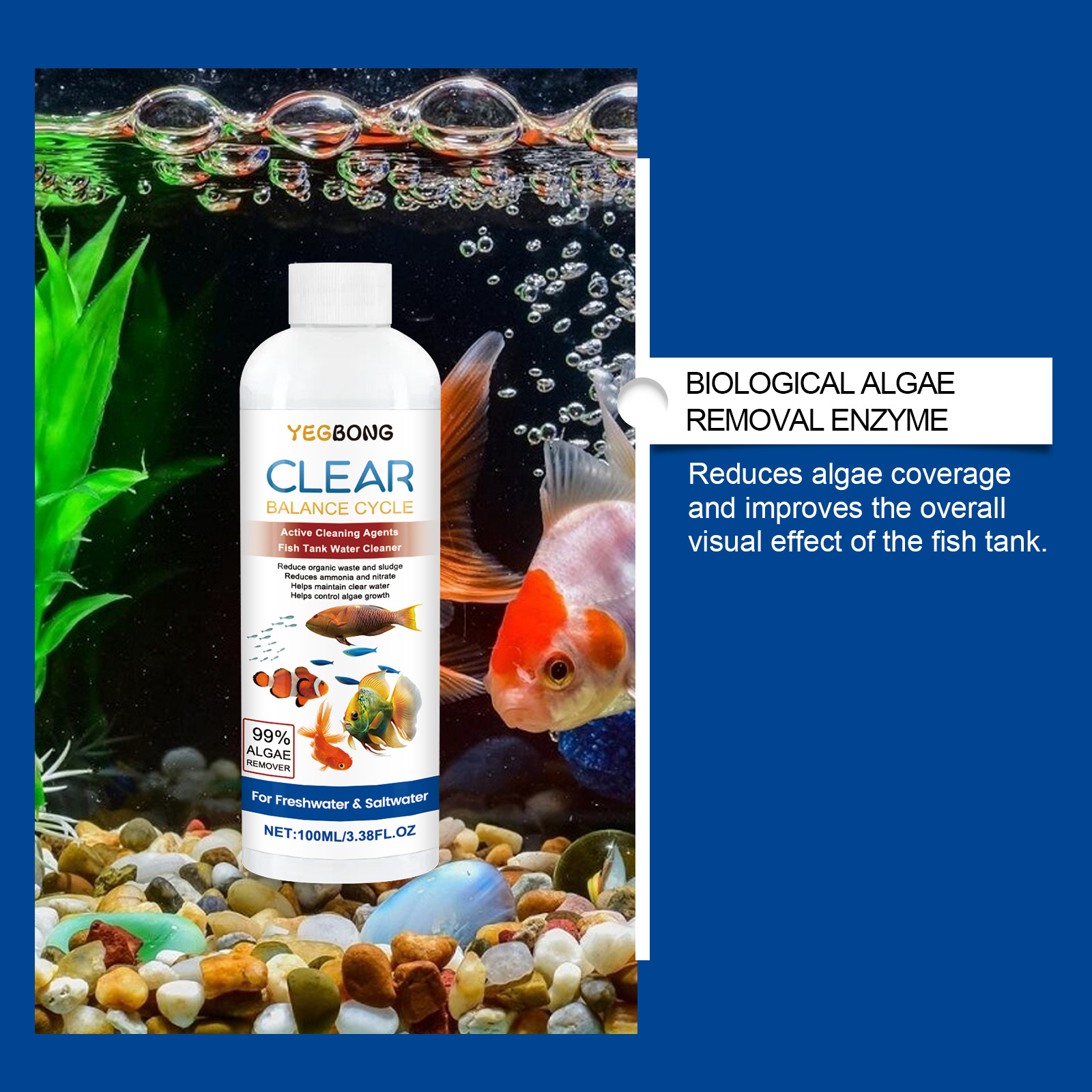 Aquarium Water Clarifier 100ml - Water Soluble Stabilizer recension och pris