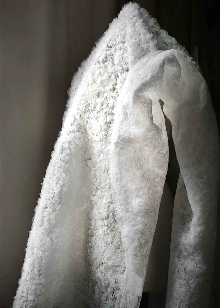 1yard 3D texture micro transpa - Embroidery Net Dress recension och pris