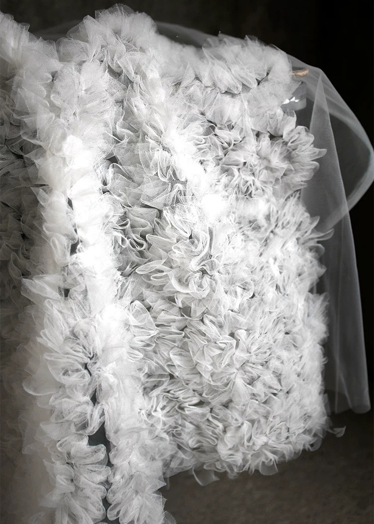 1yard 3D texture micro transpa - Embroidery Net Dress recension och pris