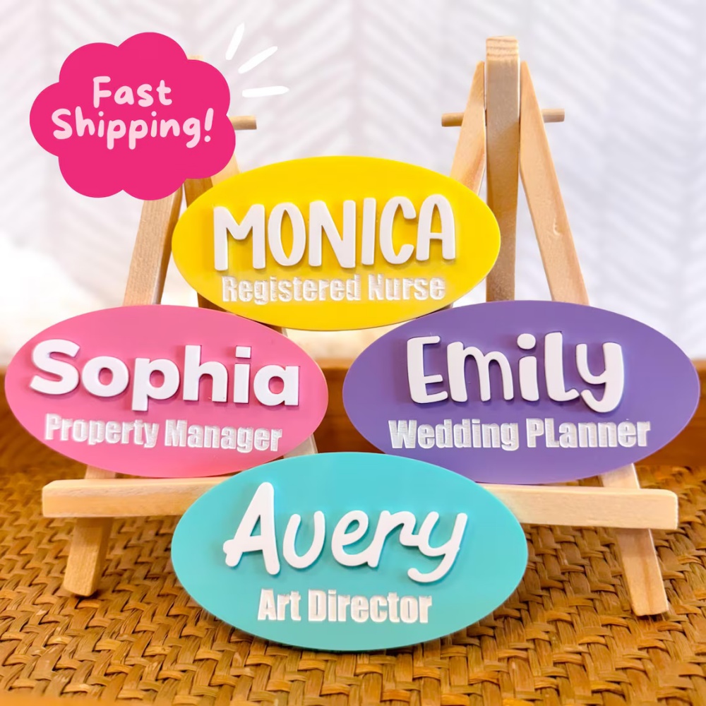 Custom Name Brooch Personalize - Embroidery Names recension och pris