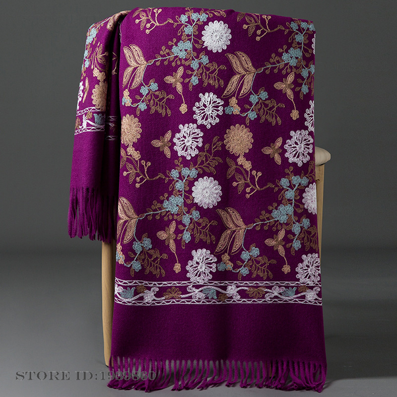 Women's Cashmere Pashmina Scar - Embroidery Pashmina recension och pris