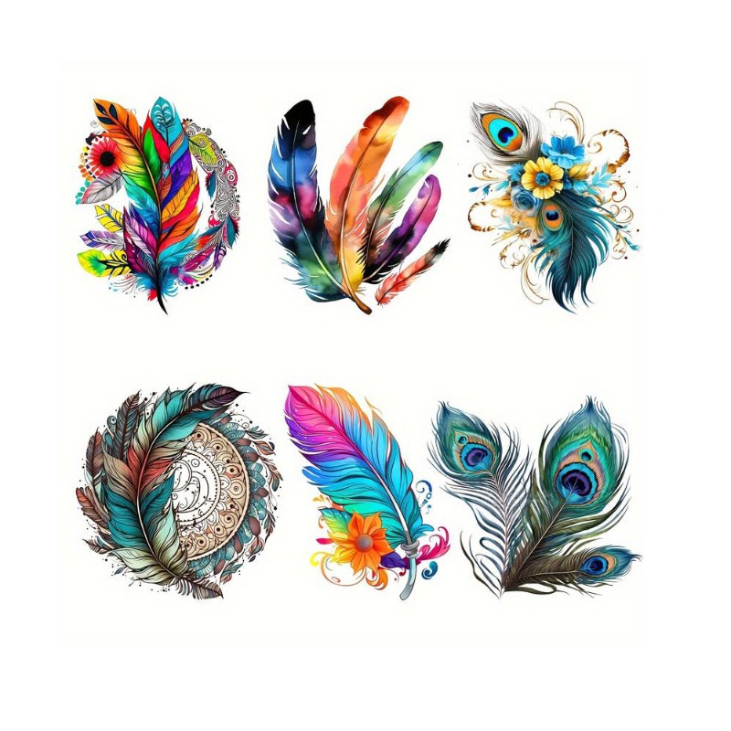 Colorful Feather Bohemian Iron - Embroidery Patches recension och pris