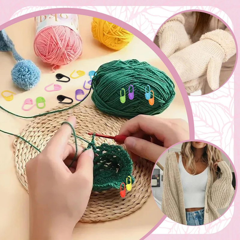 50/200/500pcs Knitting Crochet - Stitch Marker Ring recension och pris