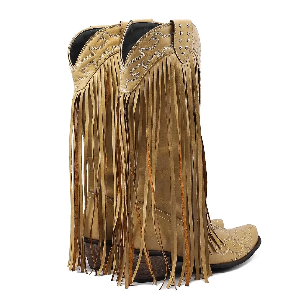 Fringe Rivet Western Women Mid - Embroidery Red recension och pris
