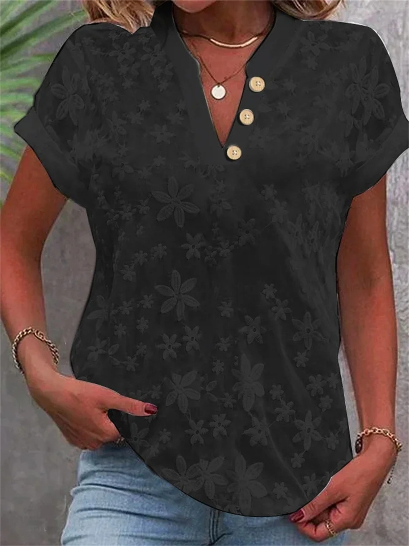 Cropped Shirt White Lace Blous - Embroidery Eyelet recension och pris