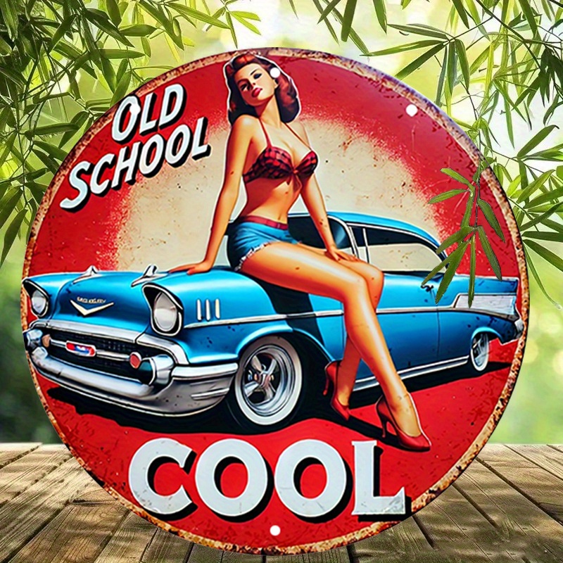 1pc Vintage Pin-Up Car & Cool  - Embroidery Red recension och pris