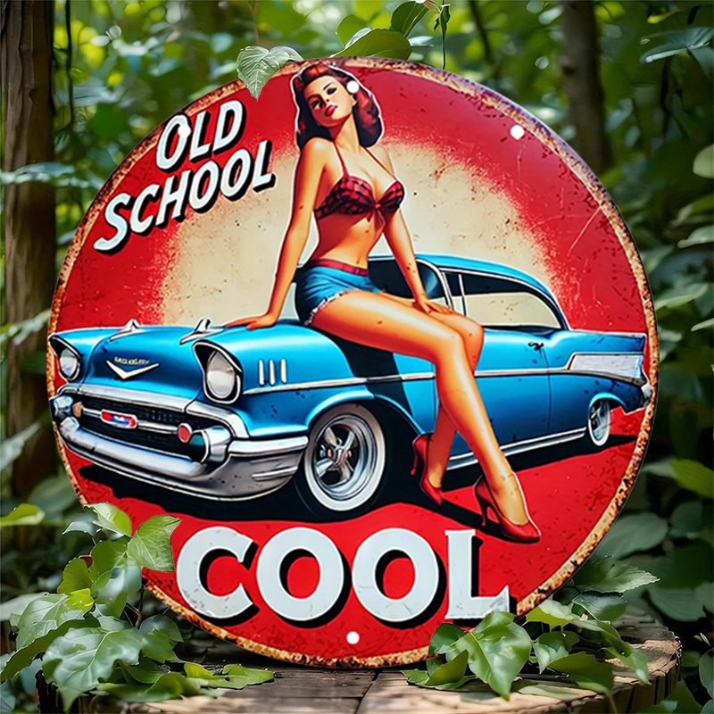 1pc Vintage Pin-Up Car & Cool  - Embroidery Red recension och pris