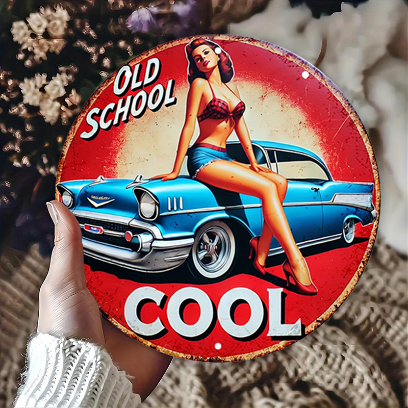 1pc Vintage Pin-Up Car & Cool  - Embroidery Red recension och pris