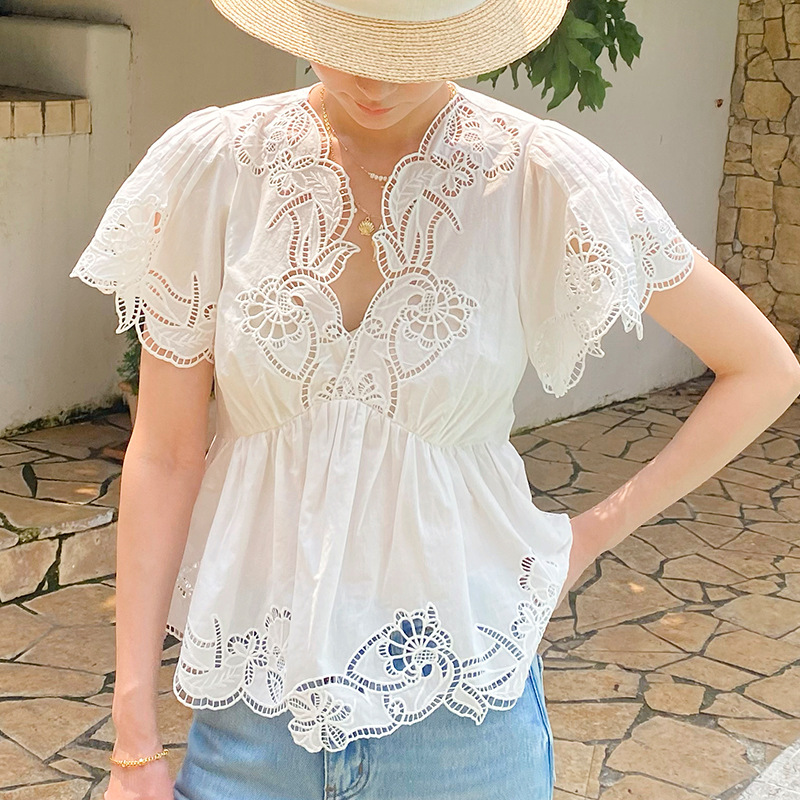 French Style Floral Eyelet Emb - Embroidery Eyelet recension och pris