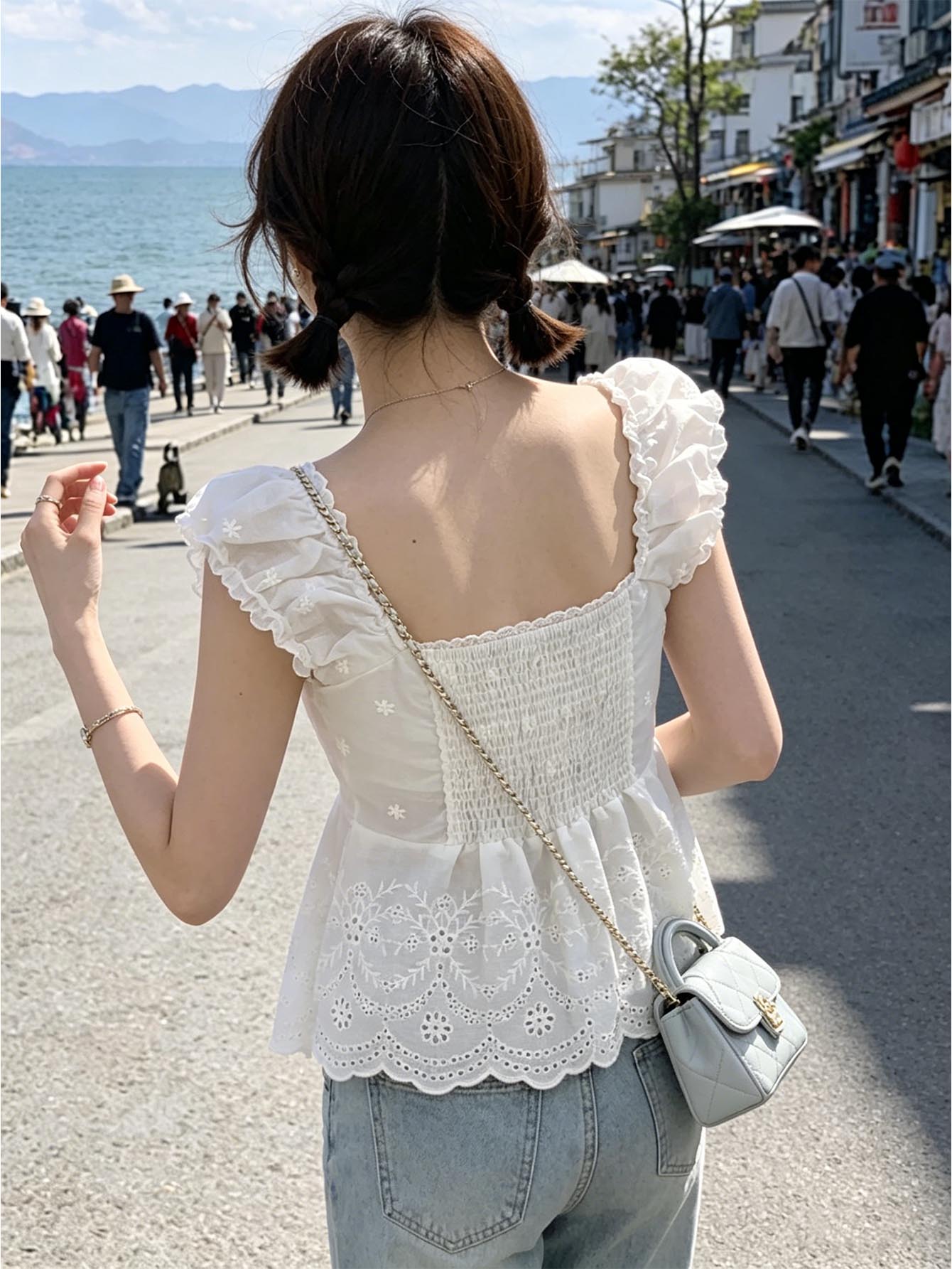 White Floral Eyelet Embroidery - Embroidery Eyelet recension och pris