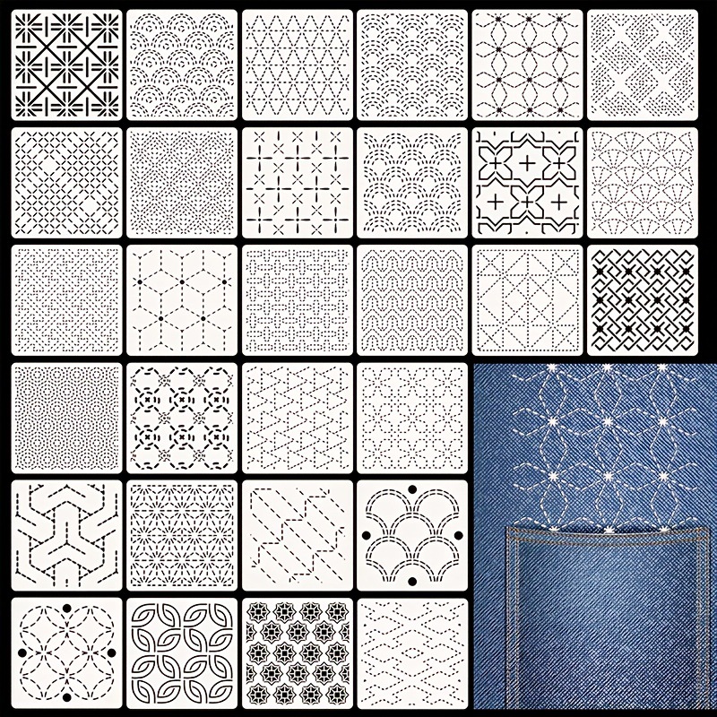 30Pcs Embroidery Templates DIY - Embroidery Ideas recension och pris