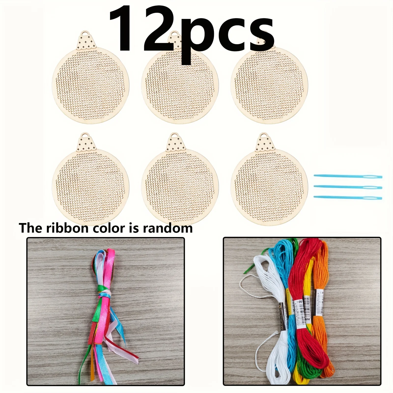 12Pcs Christmas Cross Stitch H - Embroidery Xmas Decorations recension och pris