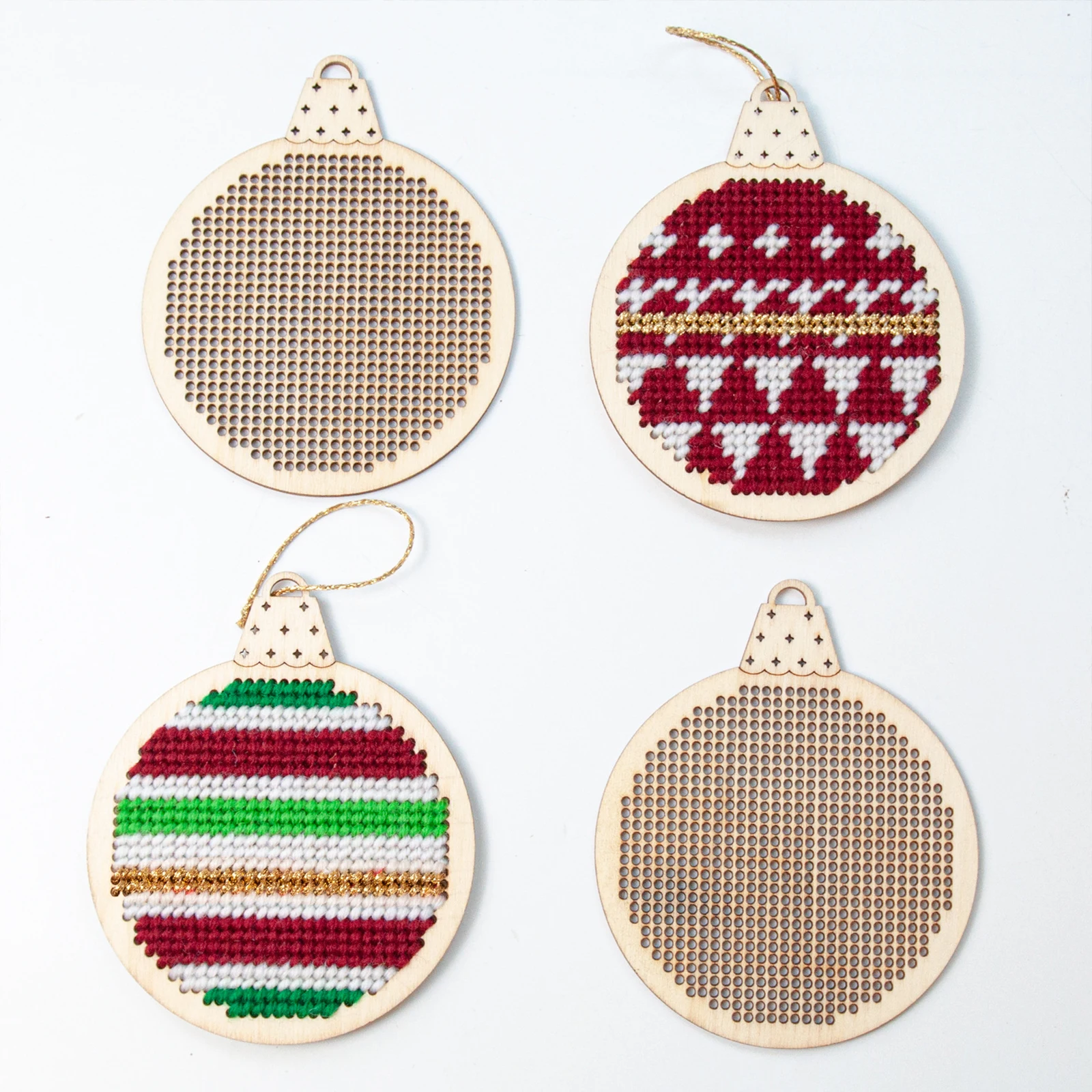 12Pcs Christmas Cross Stitch H - Embroidery Xmas Decorations recension och pris