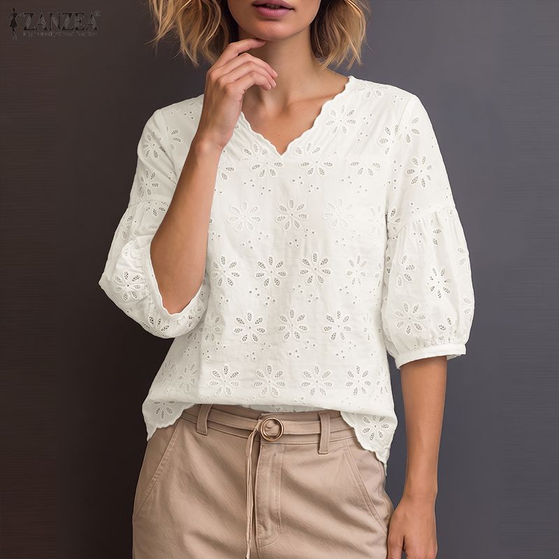 ZANZEA 2026 Eyelet Embroidery  - Embroidery Eyelet recension och pris