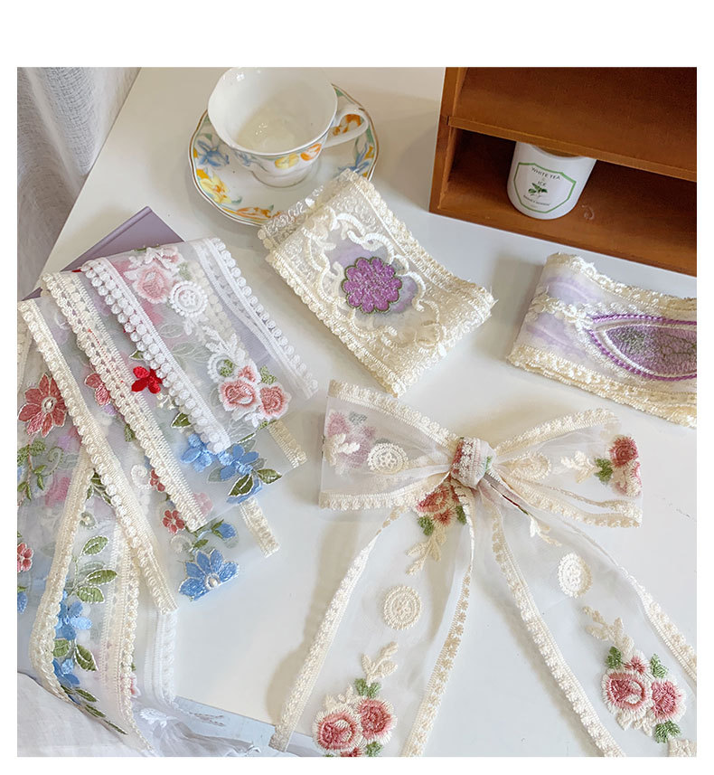 1 Yard Lace Embroidery Flower  - Embroidery Ribbon recension och pris