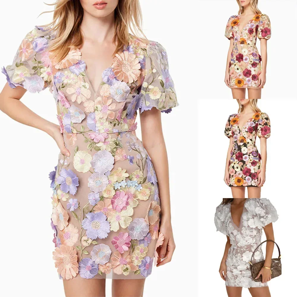 Sexy Embroidered V-neck Flower - Embroidery Zara recension och pris