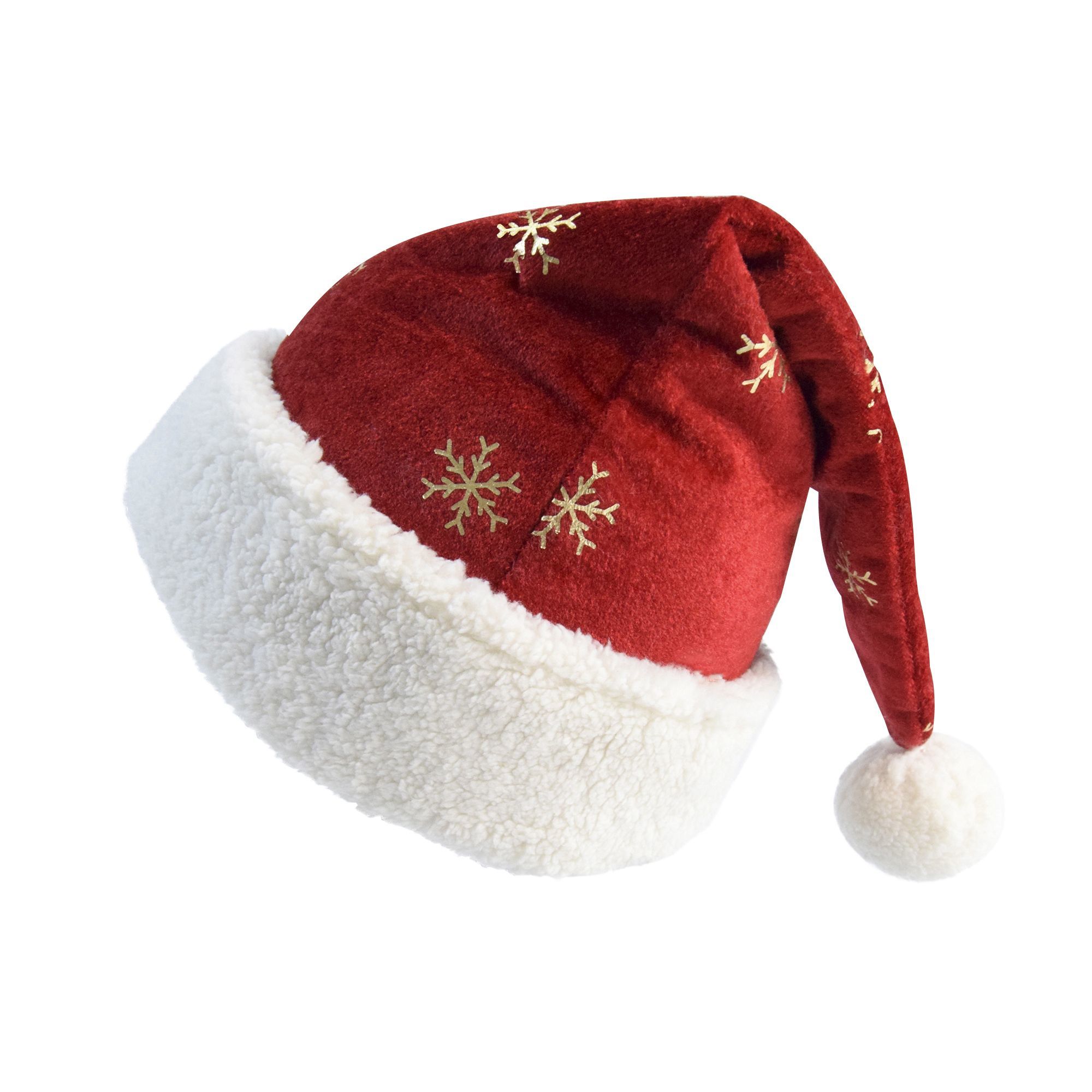 Christmas Hat Burgundy Velvet  - Embroidery Xmas Decorations recension och pris