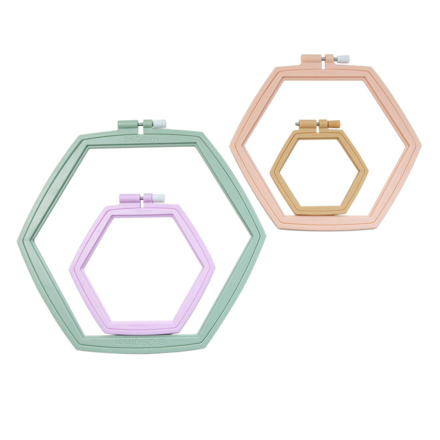 Hexagon Embroidery Hoops, Colo - Embroidery Ring Sizes recension och pris
