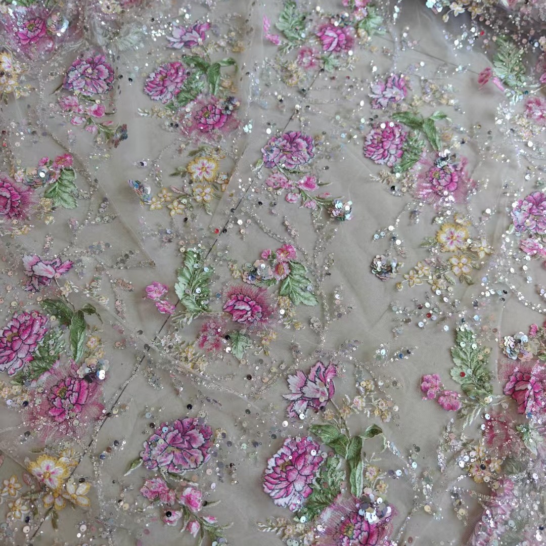 1M 120Cm Wide Luxury Beaded La - Embroidery Net Dress recension och pris