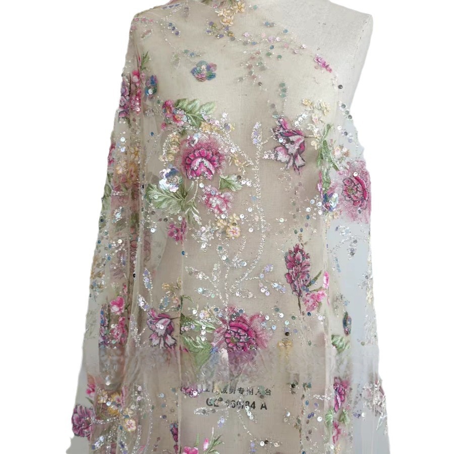 1M 120Cm Wide Luxury Beaded La - Embroidery Net Dress recension och pris